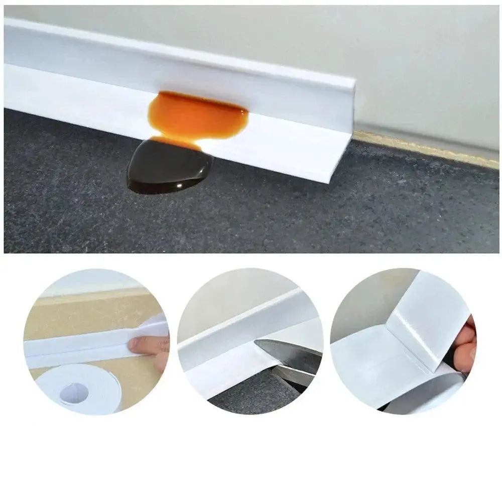 1pc Bathroom Waterproof Wall Stickers Sealing Tapes PVC Adhesive Sealing Strips Sink Edge Tape Kitchen Bathroom Accessories Spy-shop.com