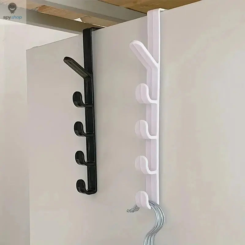 1pc Bedroom Door Hanger Clothes Hanging Rack Over The Door Plastic Home Storage Organization Hooks, Purse Holder For Bags Rails Spy-shop.com