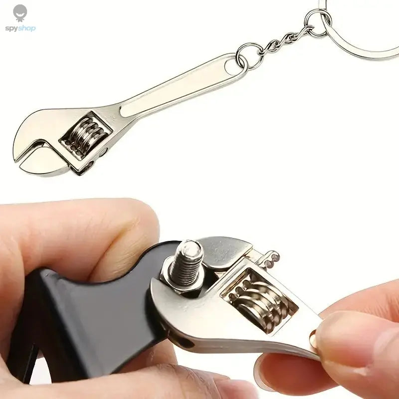1pc Creative Tool Adjustable Wrench Spanner Key Chain, Metal Keychain For Men Spy-shop.com