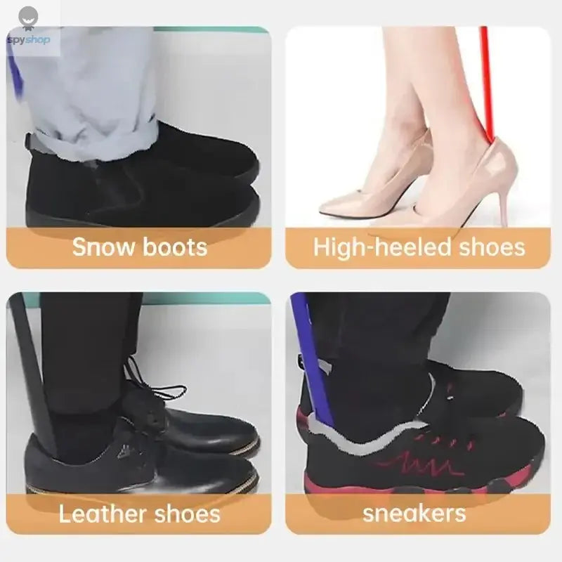 1pc Extra long flexible plastic shoe horns do not require bending durable shoe spoons for pregnant women wearing shoe assistants Spy-shop.com