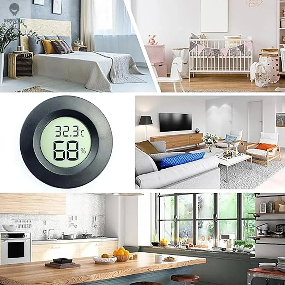 1pc Mini LCD Digital Thermometer & Hygrometer -50°C to +70°C Temperature & Humidity Meter for Fridge Freezer Testing Spy-shop.com