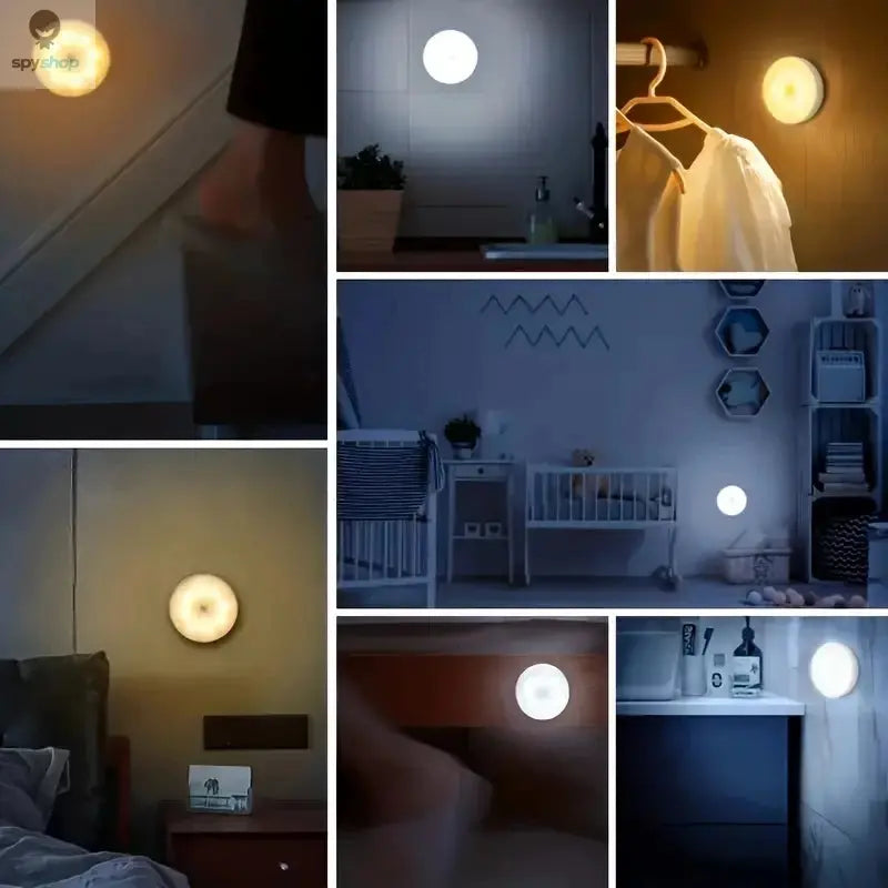 1pc Motion Sensor Night Light - Wireless LED Detector Lamp for Bedroom, Staircase, Closet, and Room Decor- Spy-shop.com