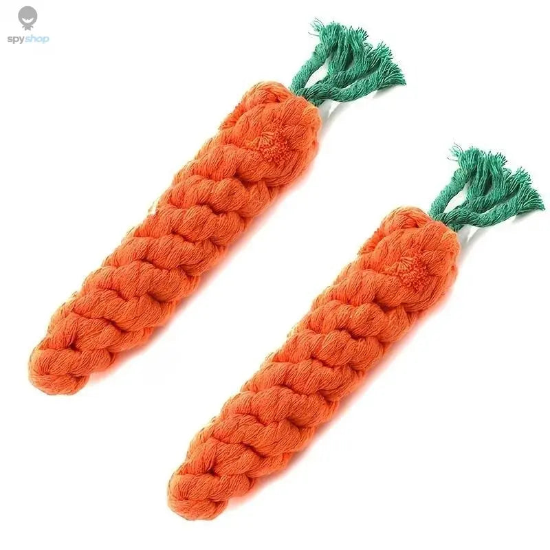 1pc Pet Knot Toy for Dog and Cat Carrot Shape Dog Chew Toys Cotton Rope Toys for Indoor Dogs Cat Toys Dog Accessories Spy-shop.com