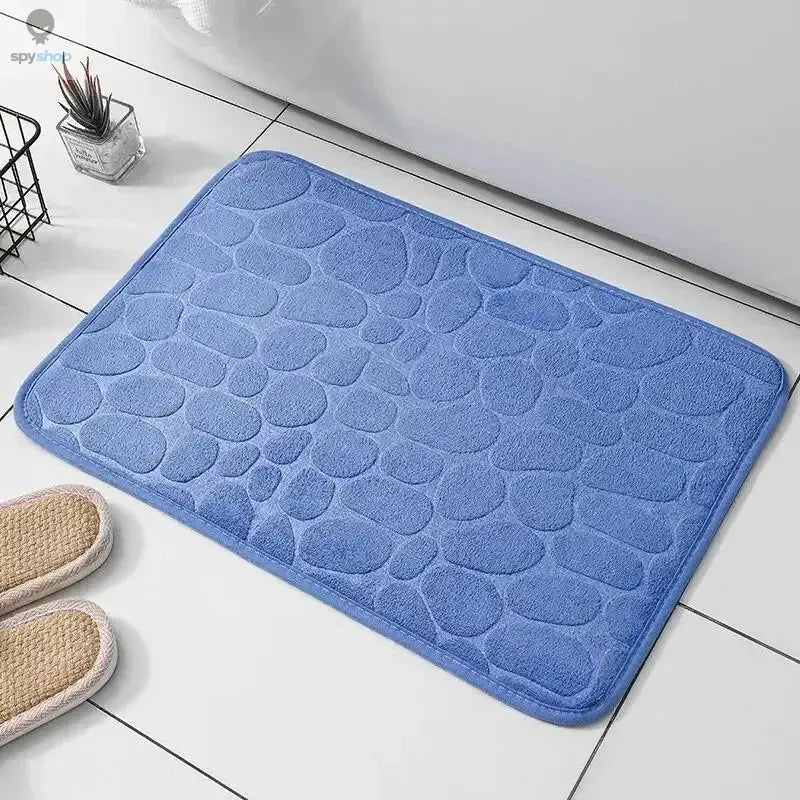 1pc embossed fiber carpet, bathroom living room anti slip mat, pebble floor mat, household items Spy-shop.com