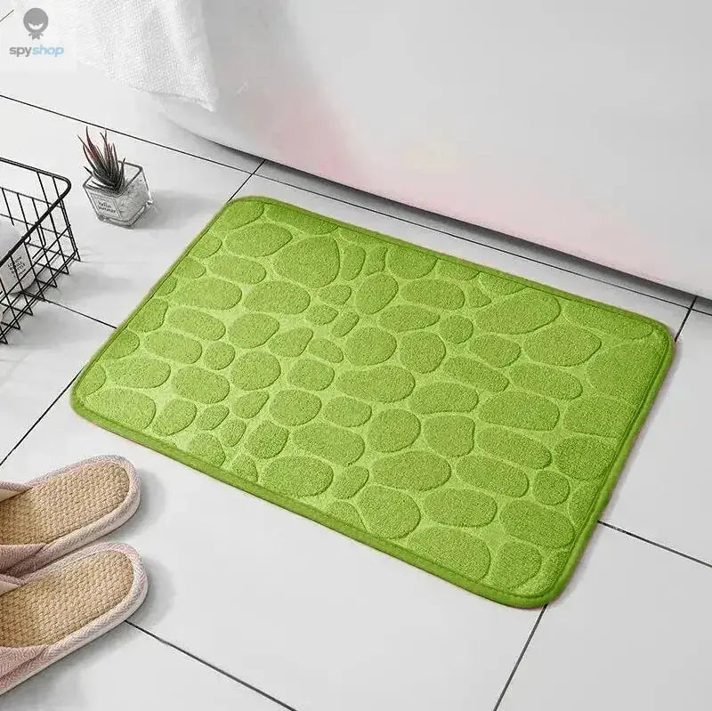 1pc embossed fiber carpet, bathroom living room anti slip mat, pebble floor mat, household items Spy-shop.com