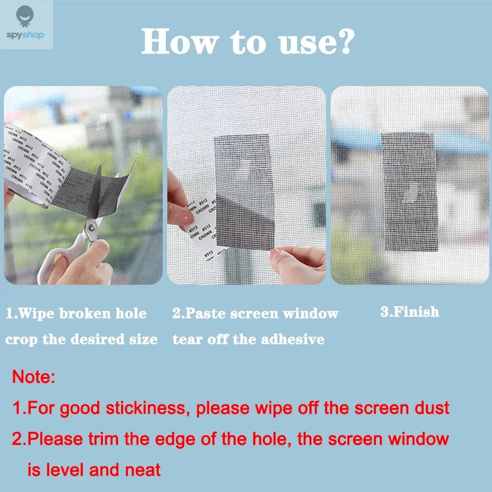 1ps Easy-to-Apply Waterproof Window Screen Repair Tape – Keep Mosquitoes Out with Our Anti-Insect, Self-Adhesive Mesh Patch
