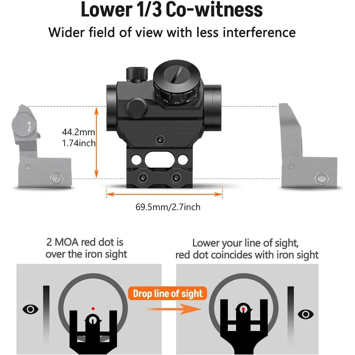1x25mm Red Dot Sight-Black / france