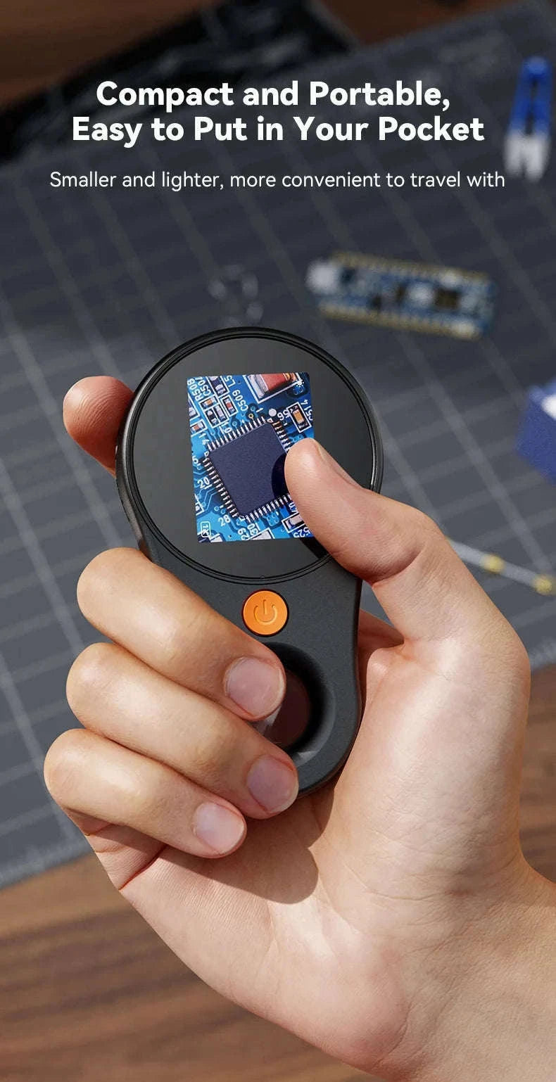 2.0-Inch 500X Digital Microscope with 8 LEDs and Screen-Auto Focus Black