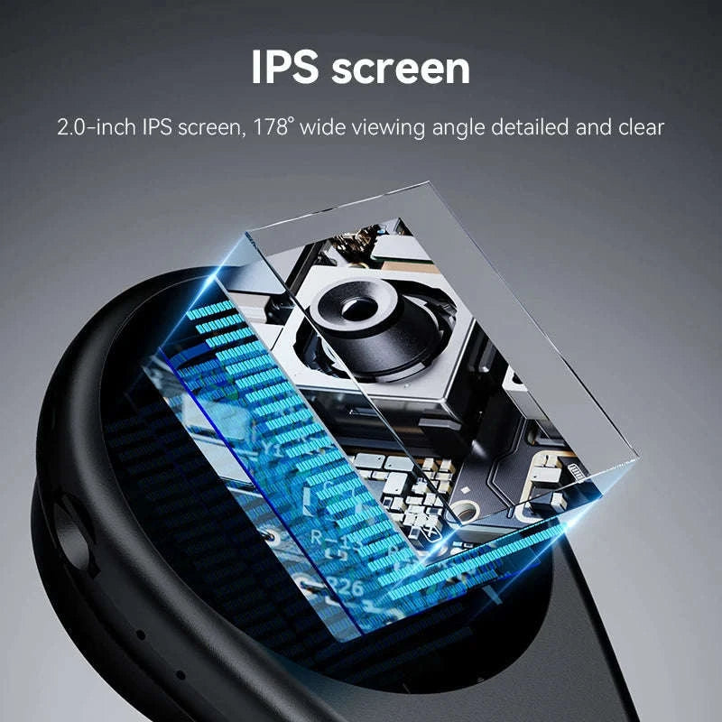 2.0-inch 500X Digital Microscope with Magnifying Glass & 8 LEDs-Auto Focus Black