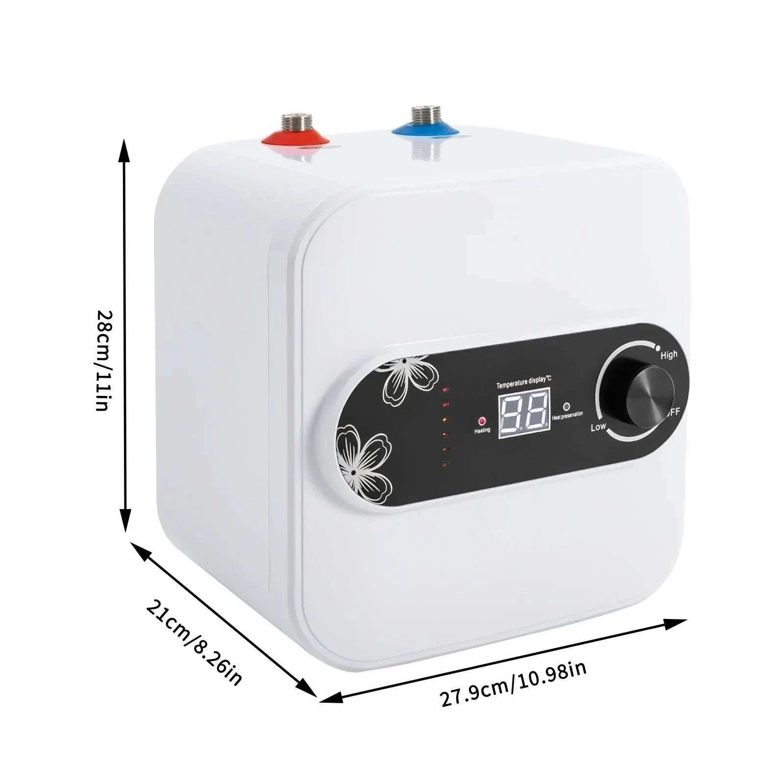 2.1 Gallon Mini Tank Water Heater 1500W 110V Under Sink-United States / WHITE / 110V