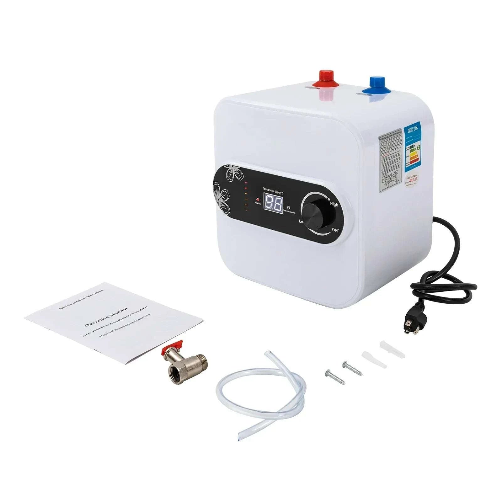 2.1 Gallon Mini Tank Water Heater 1500W 110V Under Sink-United States / WHITE / 110V
