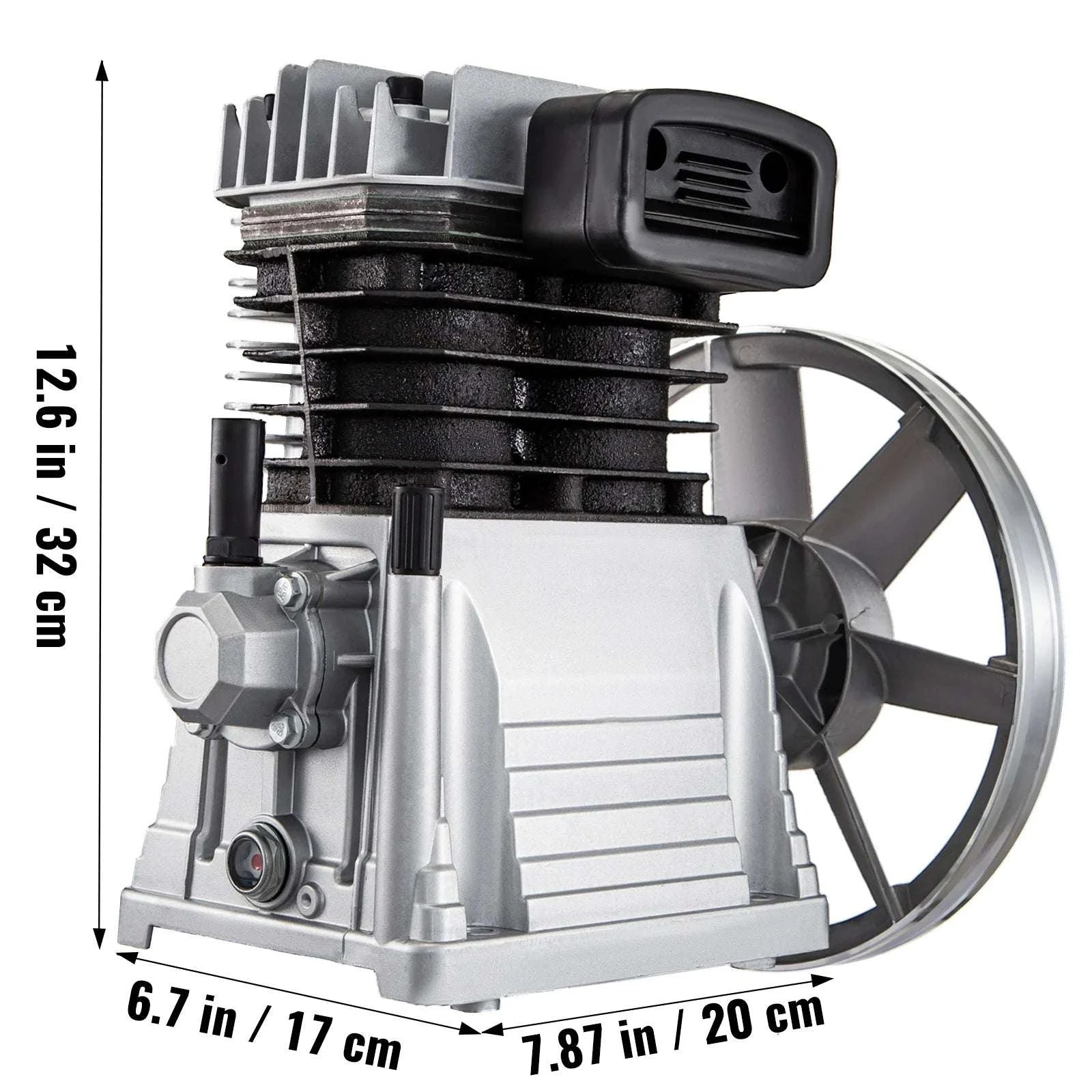 2.2KW Twin Cylinder Air Compressor Head 3HP 11CFM 116PSI Pump-Poland