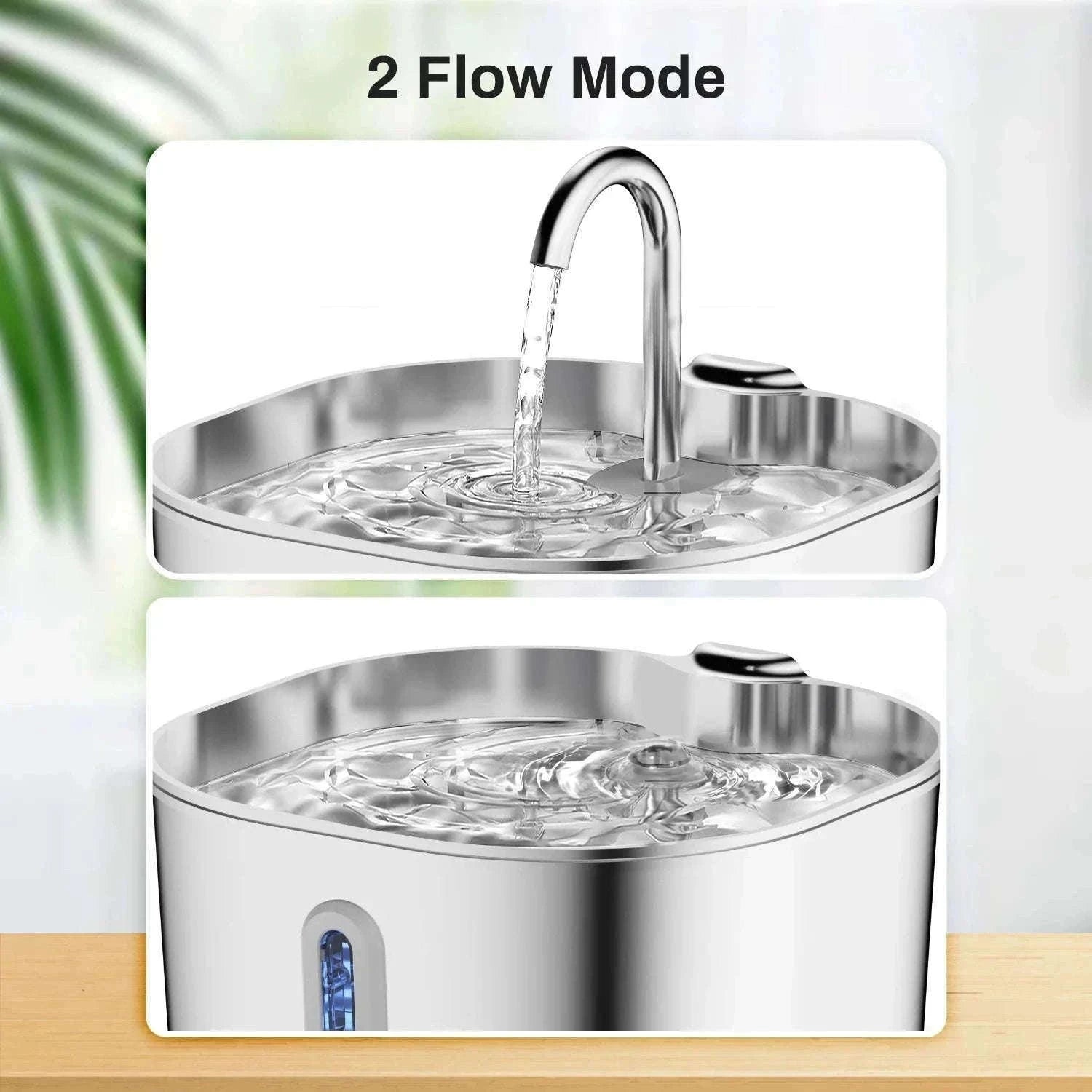 2.2L Stainless Steel Automatic Cat Water Fountain-2.2L-4Filters-Sensor / L / 2L