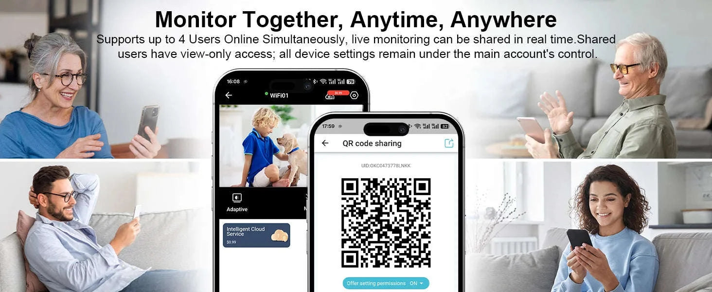 2.4G & 5G WiFi Mini Security Camera Indoor 4K Motion Detection Night Vision-Wifi Cam no TF Card