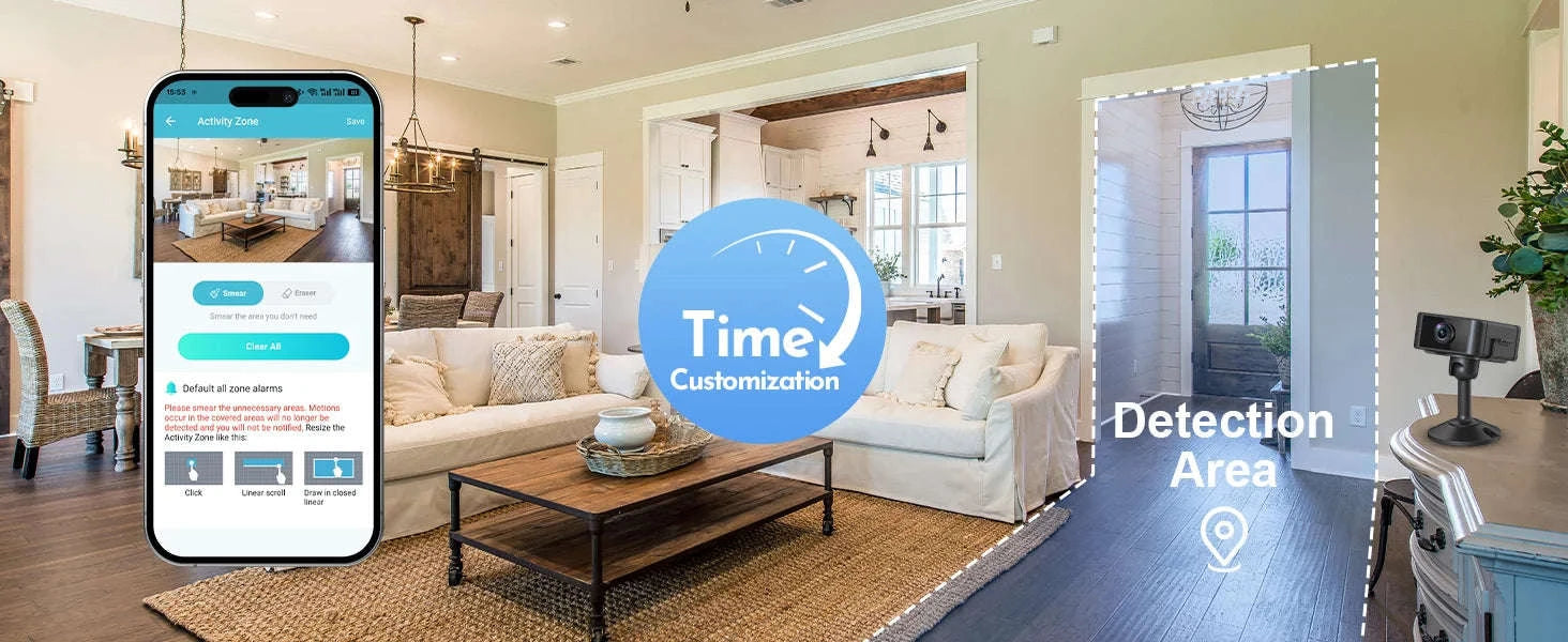 2.4G & 5G WiFi Mini Security Camera Indoor 4K Motion Detection Night Vision-Wifi Cam no TF Card