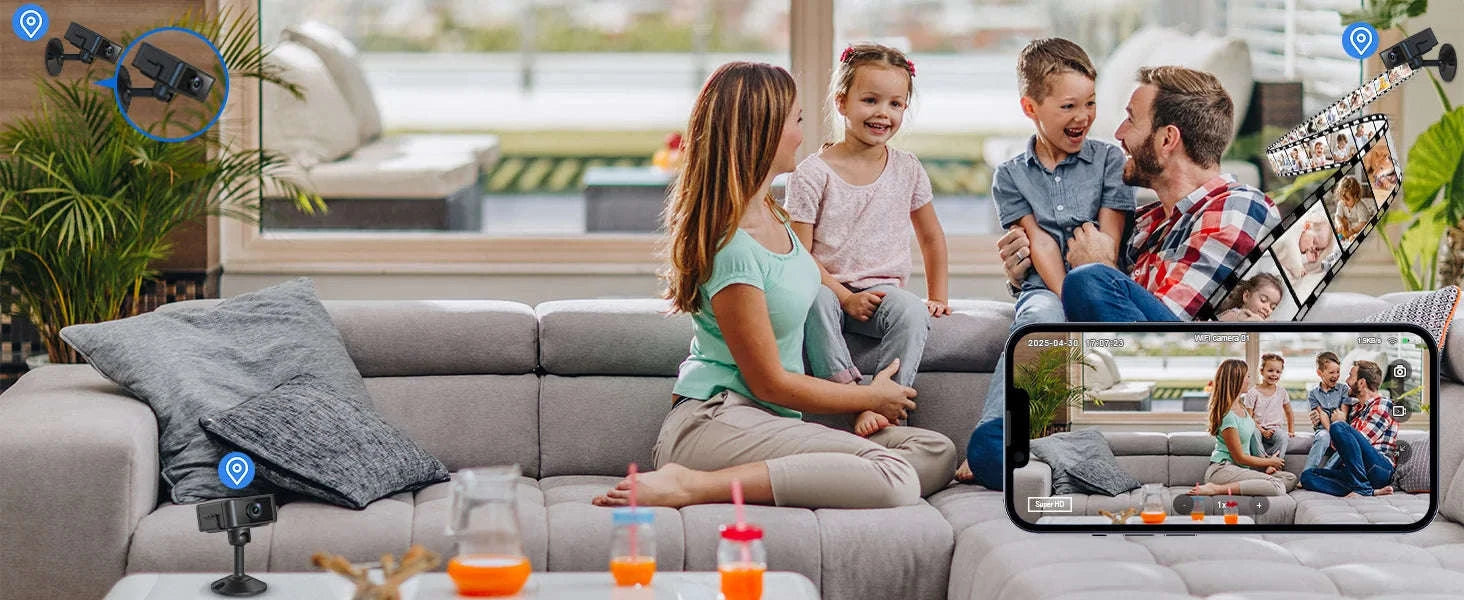 2.4G & 5G WiFi Mini Security Camera Indoor 4K Motion Detection Night Vision-Wifi Cam no TF Card