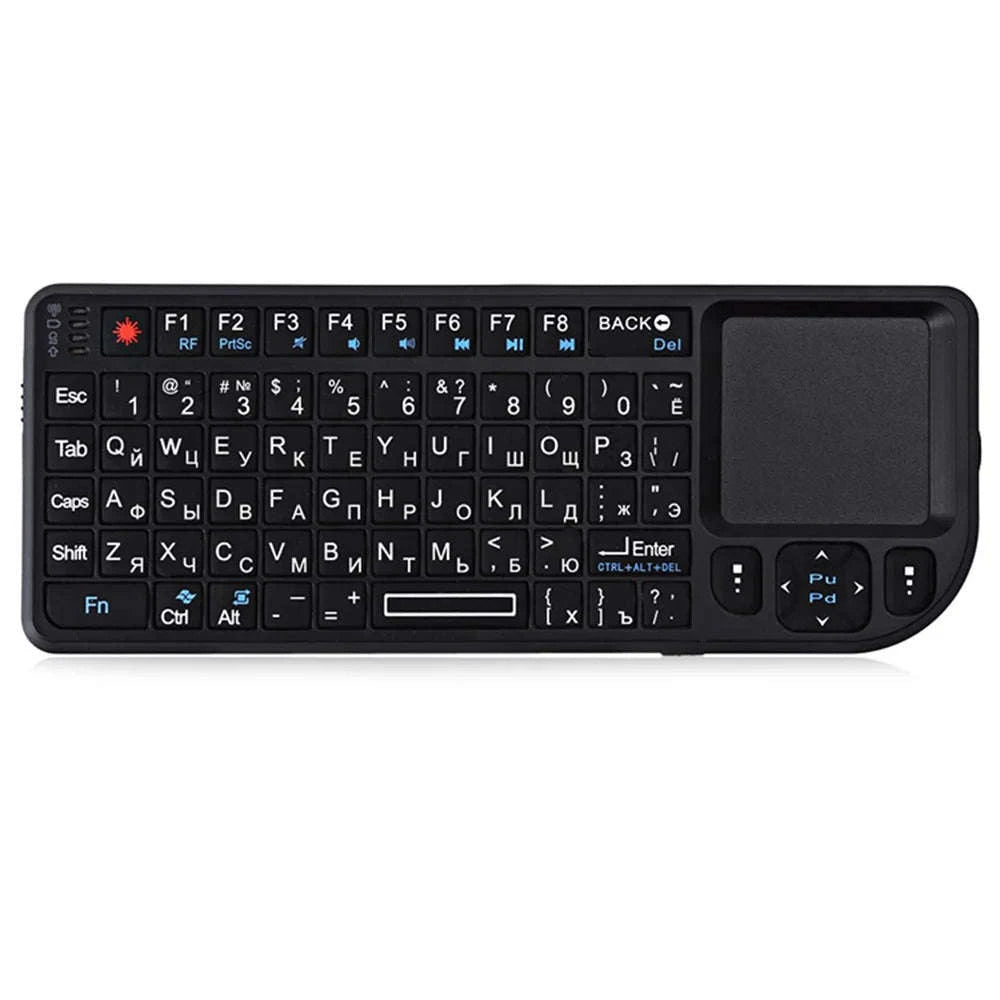 2.4G Wireless Keyboard with Backlight and Touchpad-Spanish / White-Backlit
