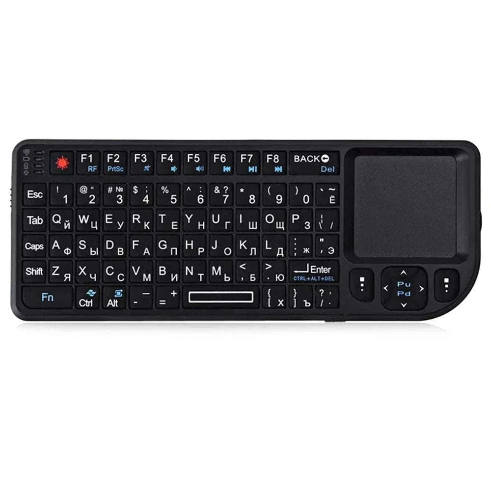 2.4G Wireless Keyboard with Backlight, Touchpad, and Flashlight-Spanish / White-Backlit