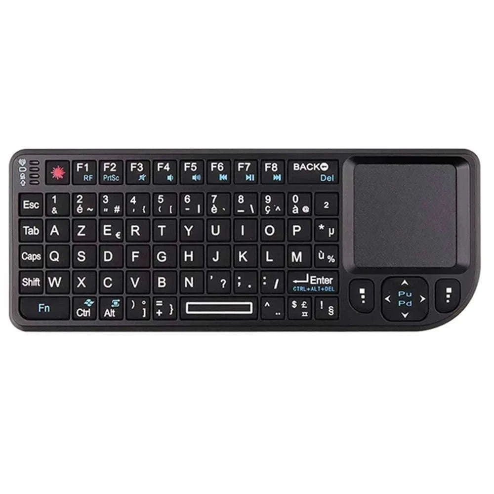 2.4G Wireless Keyboard with Backlight, Touchpad, and Flashlight-Spanish / White-Backlit