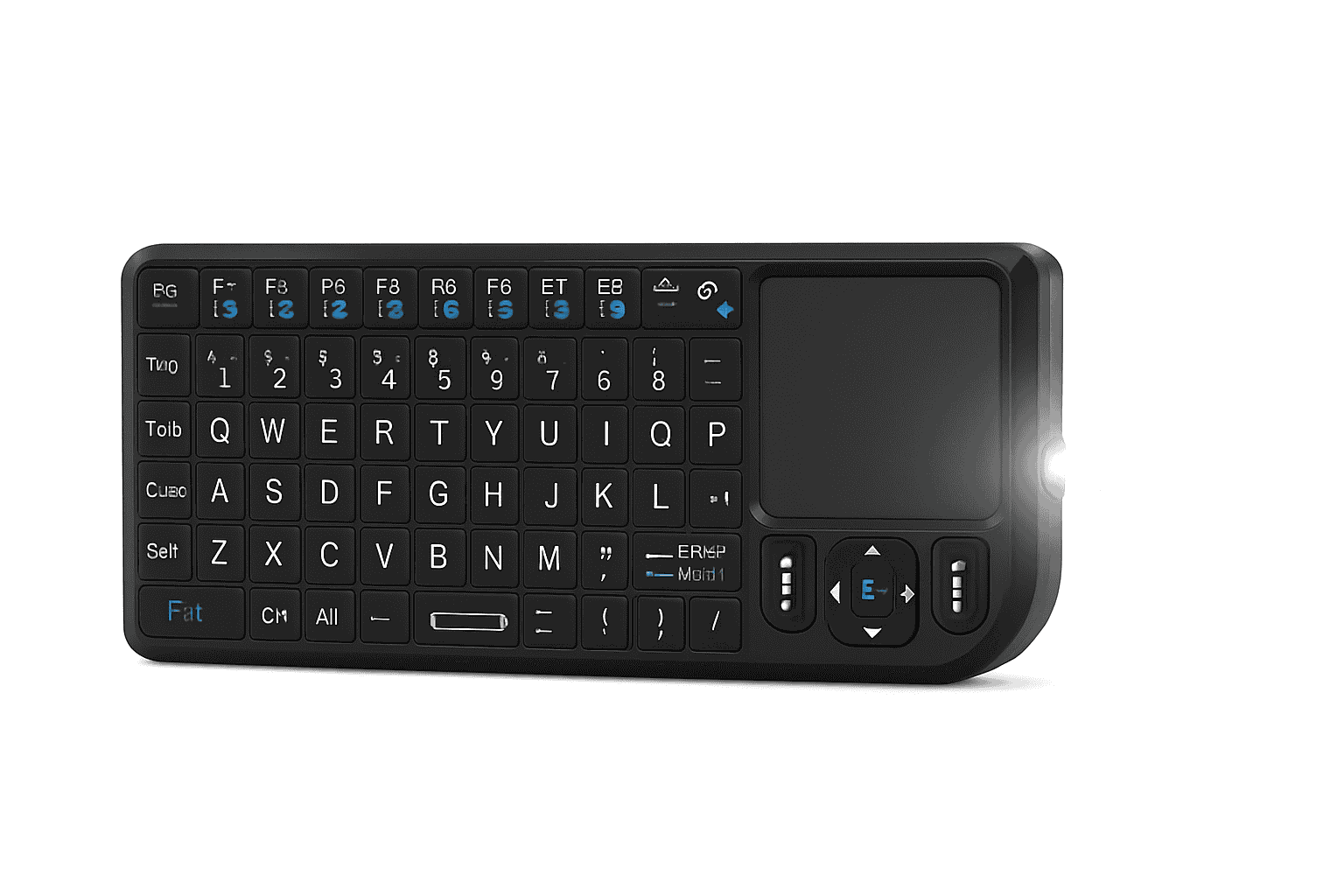 2.4G Wireless Keyboard with Backlight, Touchpad, and Flashlight-Spanish / White-Backlit