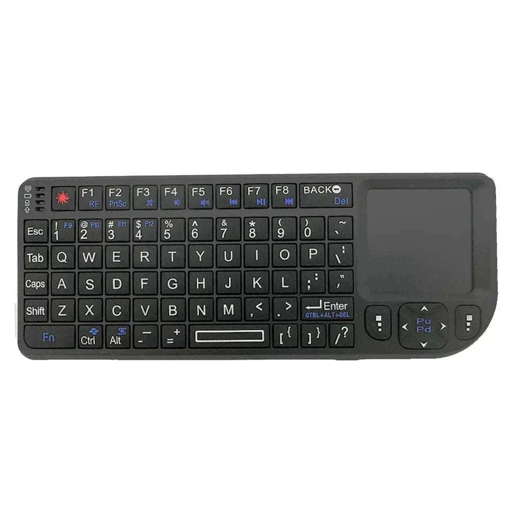 2.4G Wireless Keyboard with Backlight, Touchpad, and Flashlight-Spanish / White-Backlit