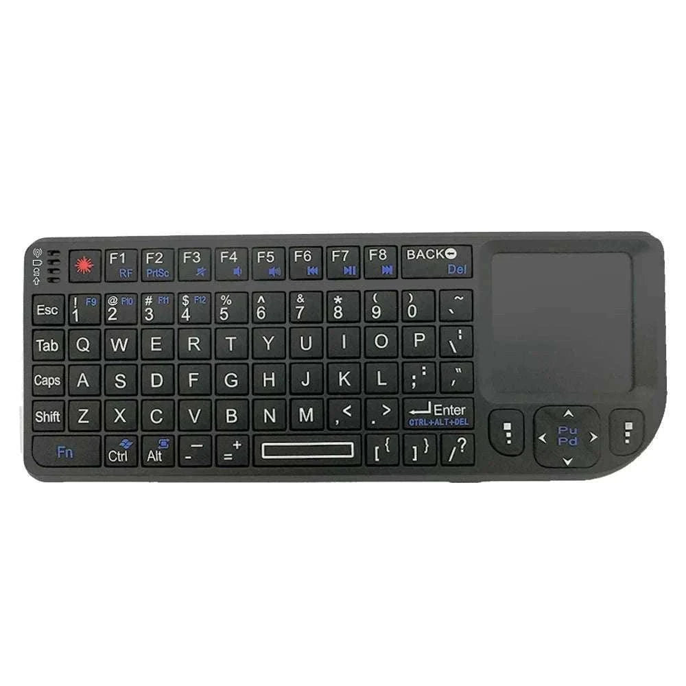 2.4G Wireless Keyboard with Backlight, Touchpad, and Flashlight-Spanish / White-Backlit