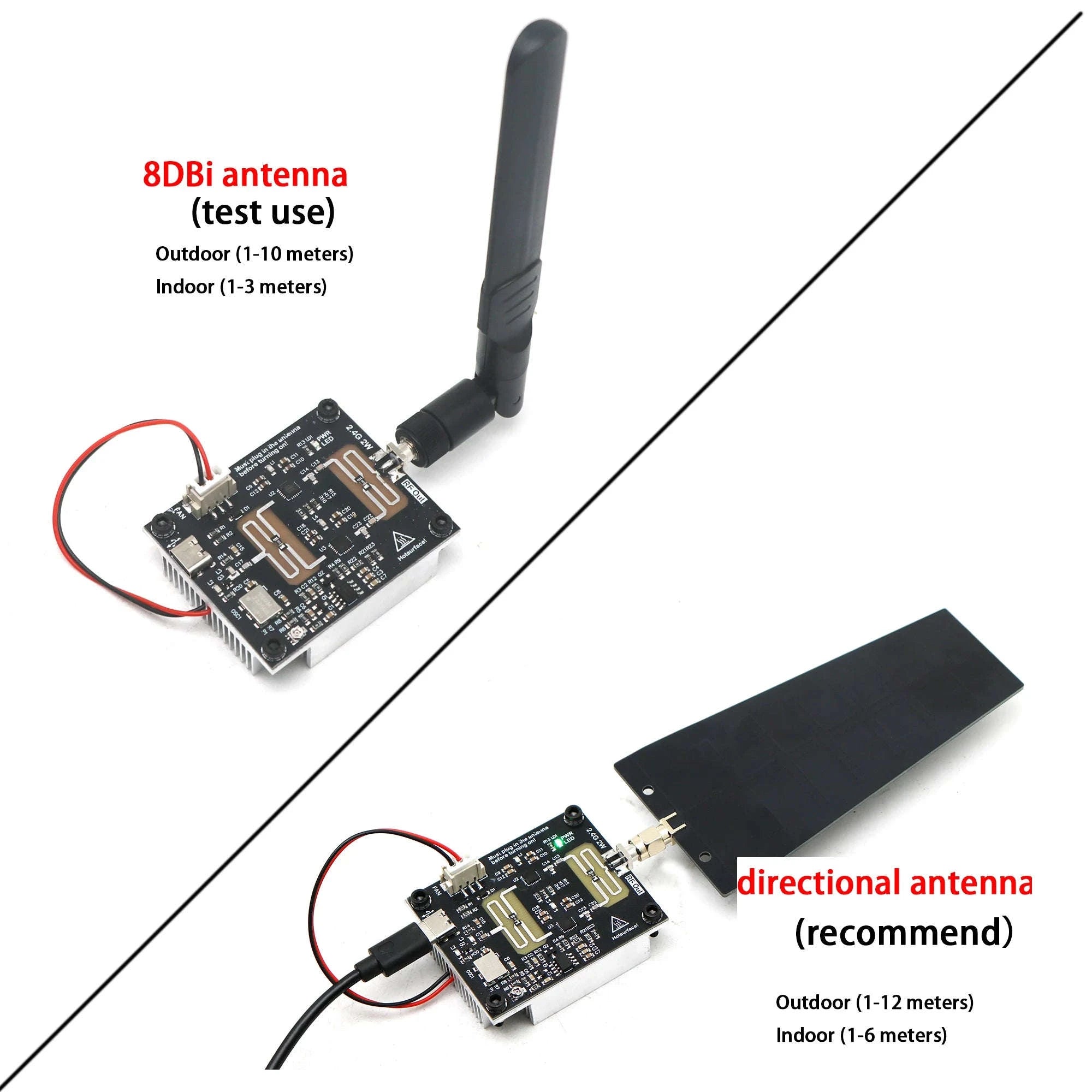 2.4GHz RF Signal Generator with 2W Power Amplifier-module W 8DBI