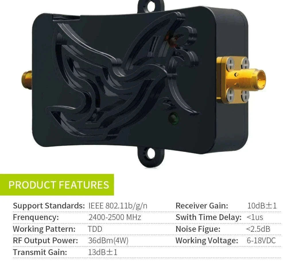 2.4GHz WiFi Signal Booster 4W Amplifier for Router Range Extension-2.4G 4W Adapter / EU Plug