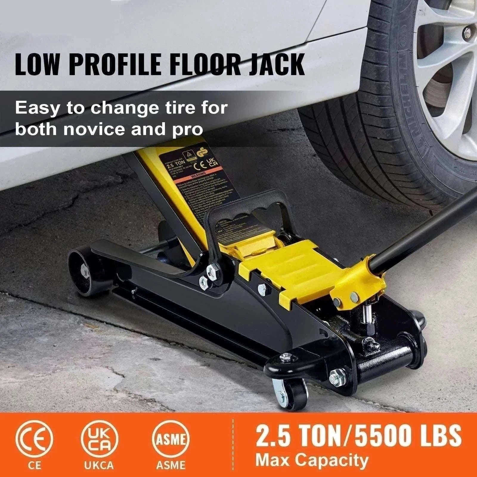 2.5 Ton Low Profile Floor Jack Steel Pneumatic Car Jack-2.5T / CZECH REPUBLIC