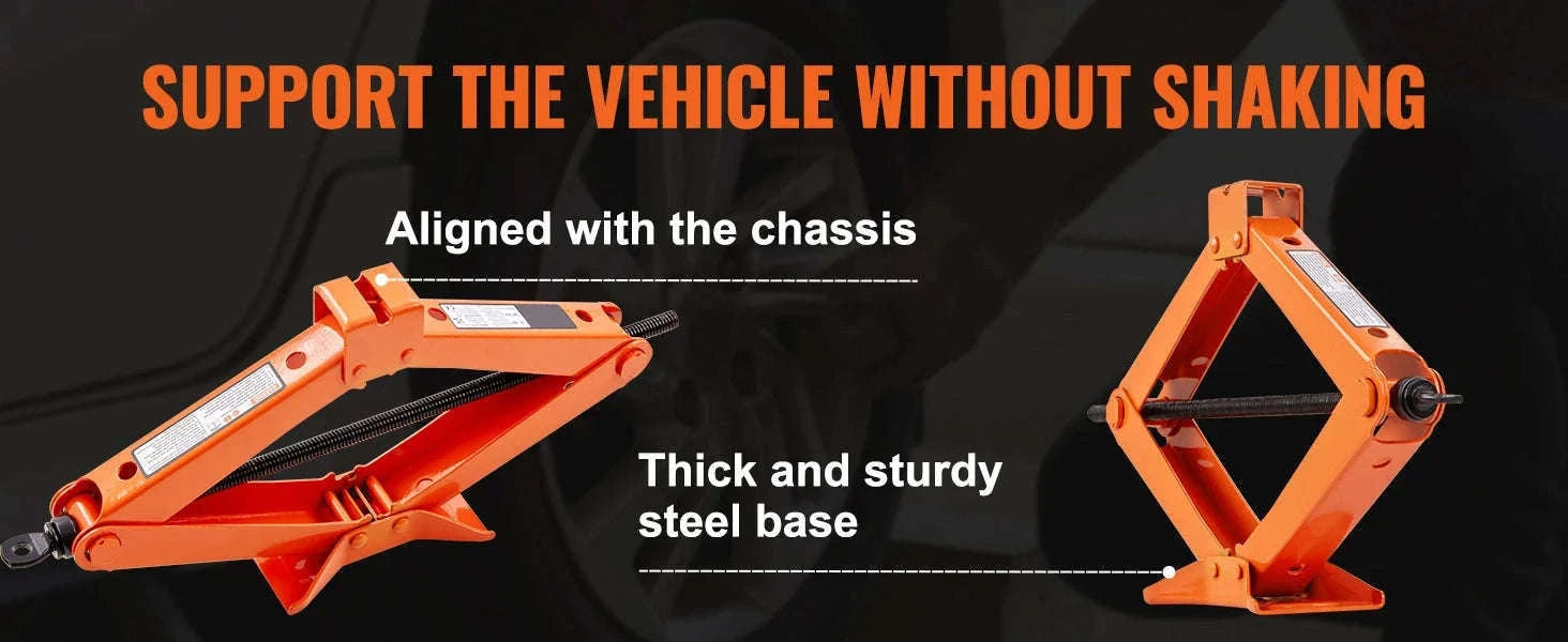 2.5 Ton Scissor Car Jack Kit with 3.7–17.1" Lift Range-2.5 T / spain