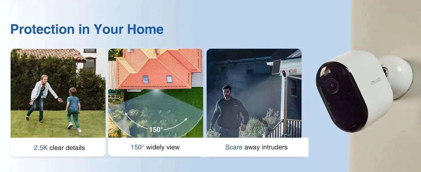 2.5K Solar WiFi Security Camera with Battery & Two-Way Audio-EU Plug / United States / 1 Camera 1Hub