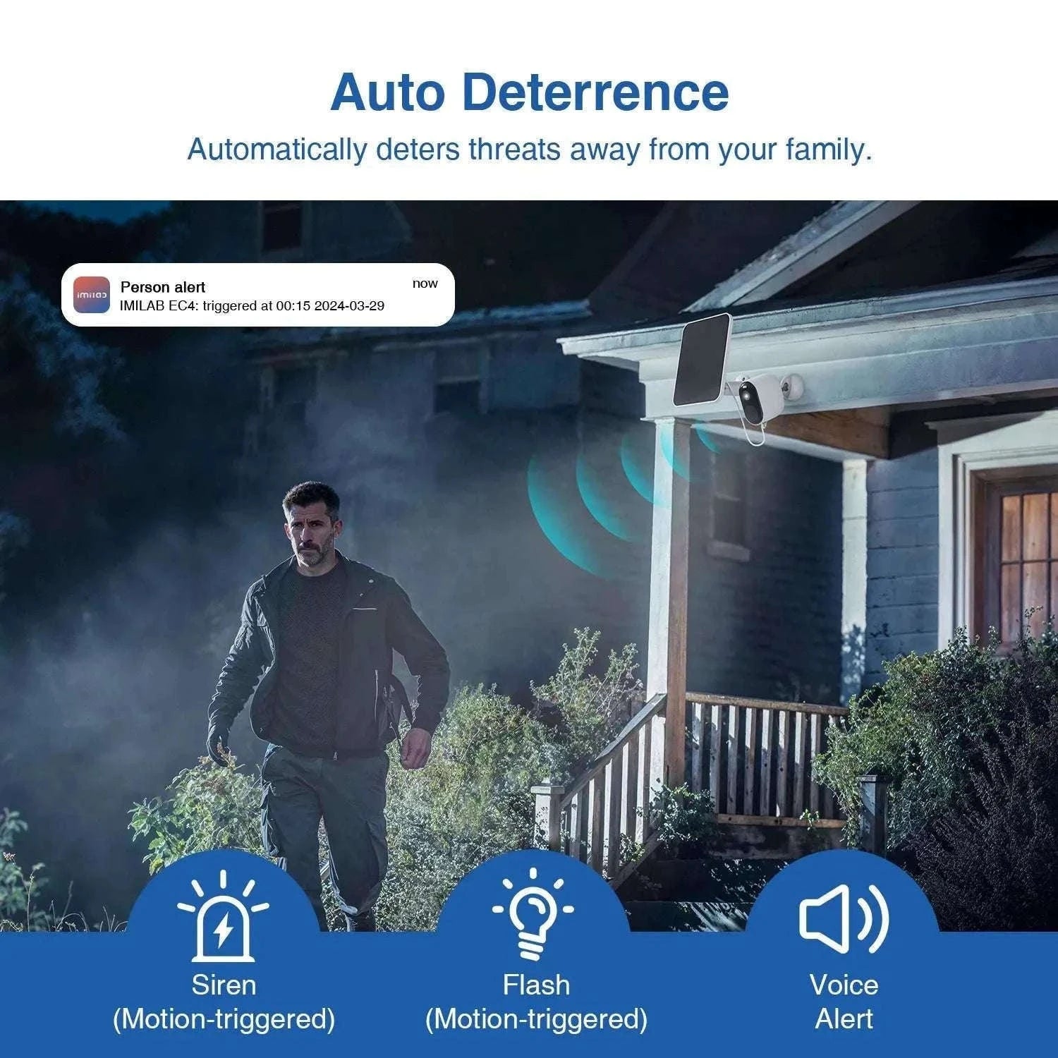 2.5K Solar WiFi Security Camera with Battery & Two-Way Audio-EU Plug / United States / 1 Camera 1Hub