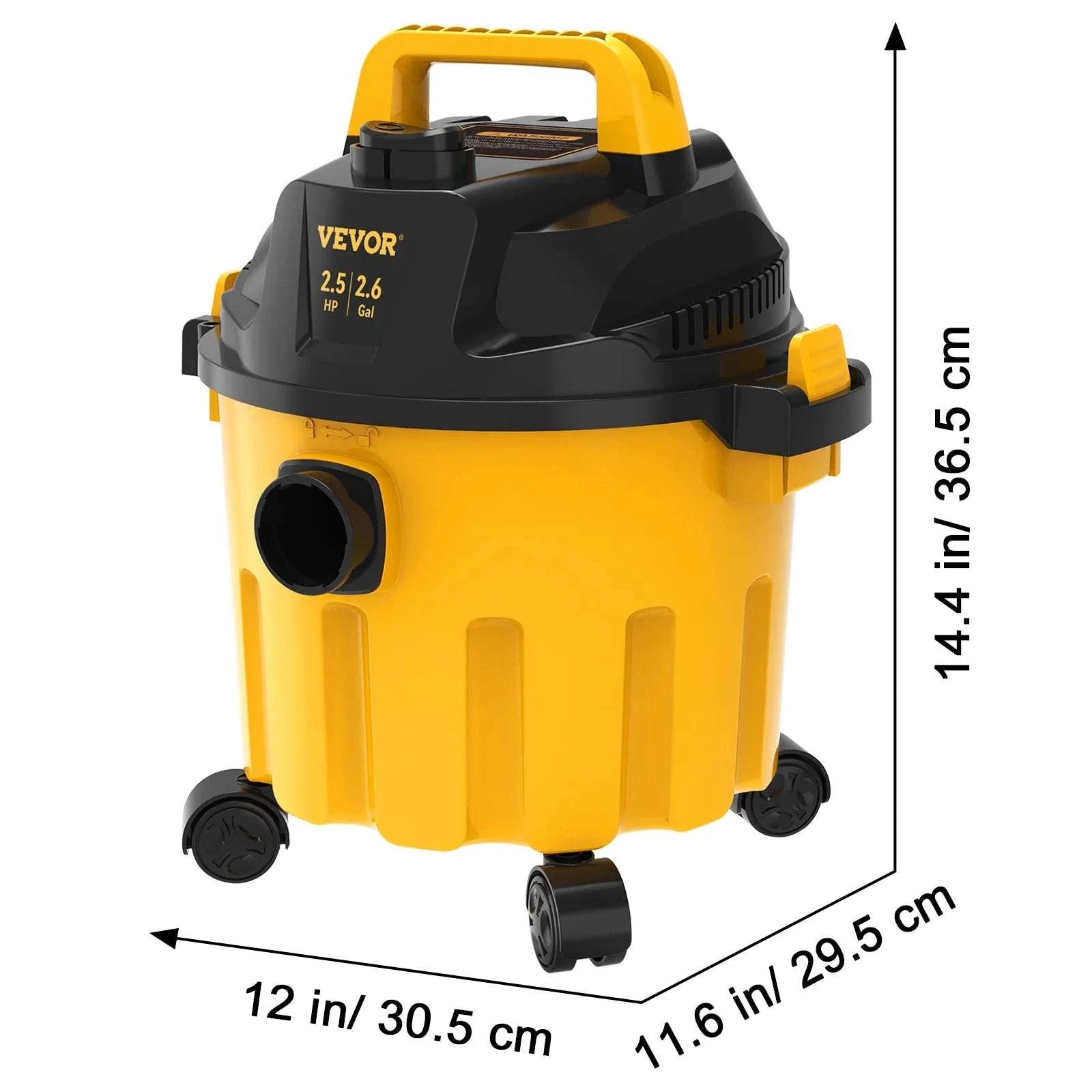 2.6 Gallon Wet Dry Shop Vacuum 2.5 HP with Blower Function-United States
