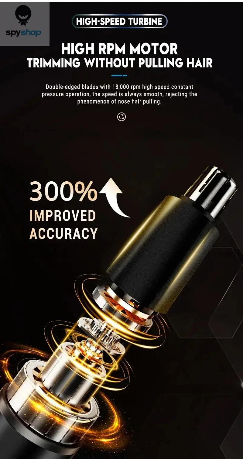 2 In 1 Electric Portable Ear And Nose Hair Trimmer Clipper 2024 Professional Painless Portable Eyebrow For Men Spy-shop.com