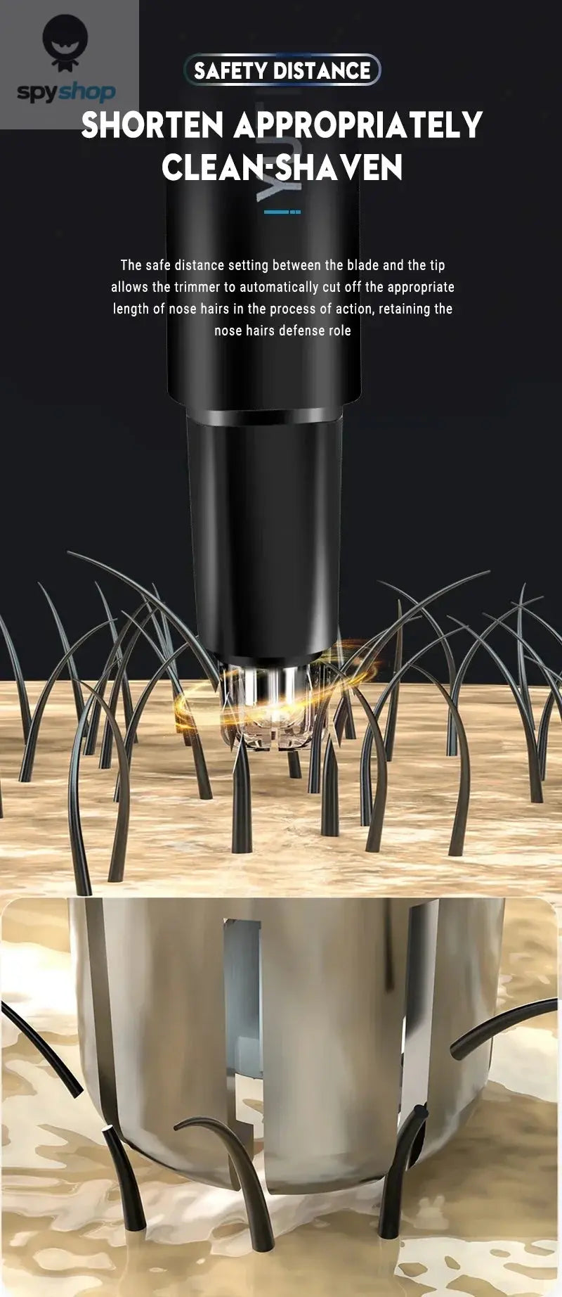 2 In 1 Electric Portable Ear And Nose Hair Trimmer Clipper 2024 Professional Painless Portable Eyebrow For Men Spy-shop.com