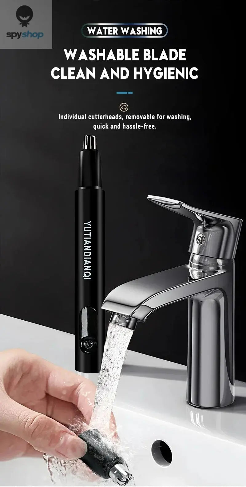 2 In 1 Electric Portable Ear And Nose Hair Trimmer Clipper 2024 Professional Painless Portable Eyebrow For Men Spy-shop.com