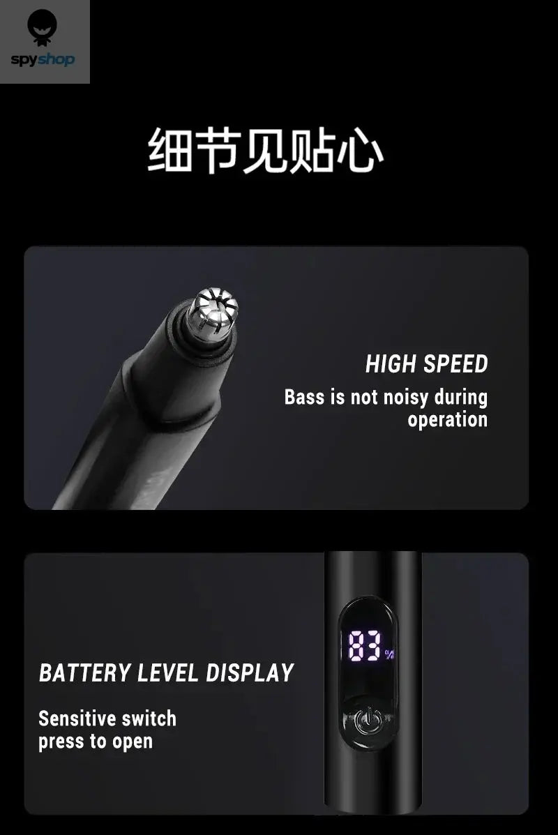 2 In 1 Electric Portable Ear And Nose Hair Trimmer Clipper 2024 Professional Painless Portable Eyebrow For Men Spy-shop.com