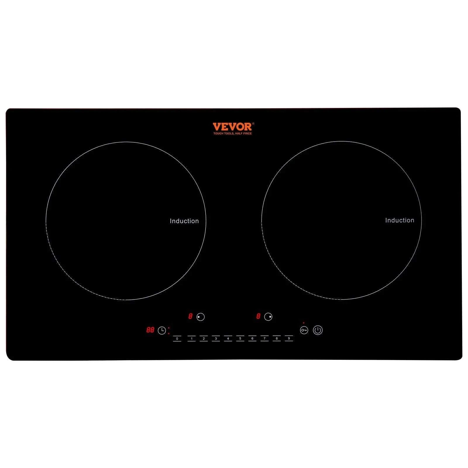 2 Burner Induction Cooktop with Touch Control and Built-In Design-24inch 1800W / United States