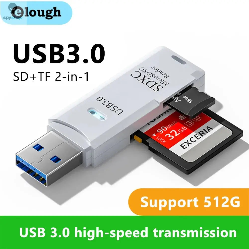 2 in 1 USB 3.0 Card Reader Micro TF sd card Reader usb adapter High Speed Cardreader TF Memory card For PC Laptop Accessories Spy-shop.com