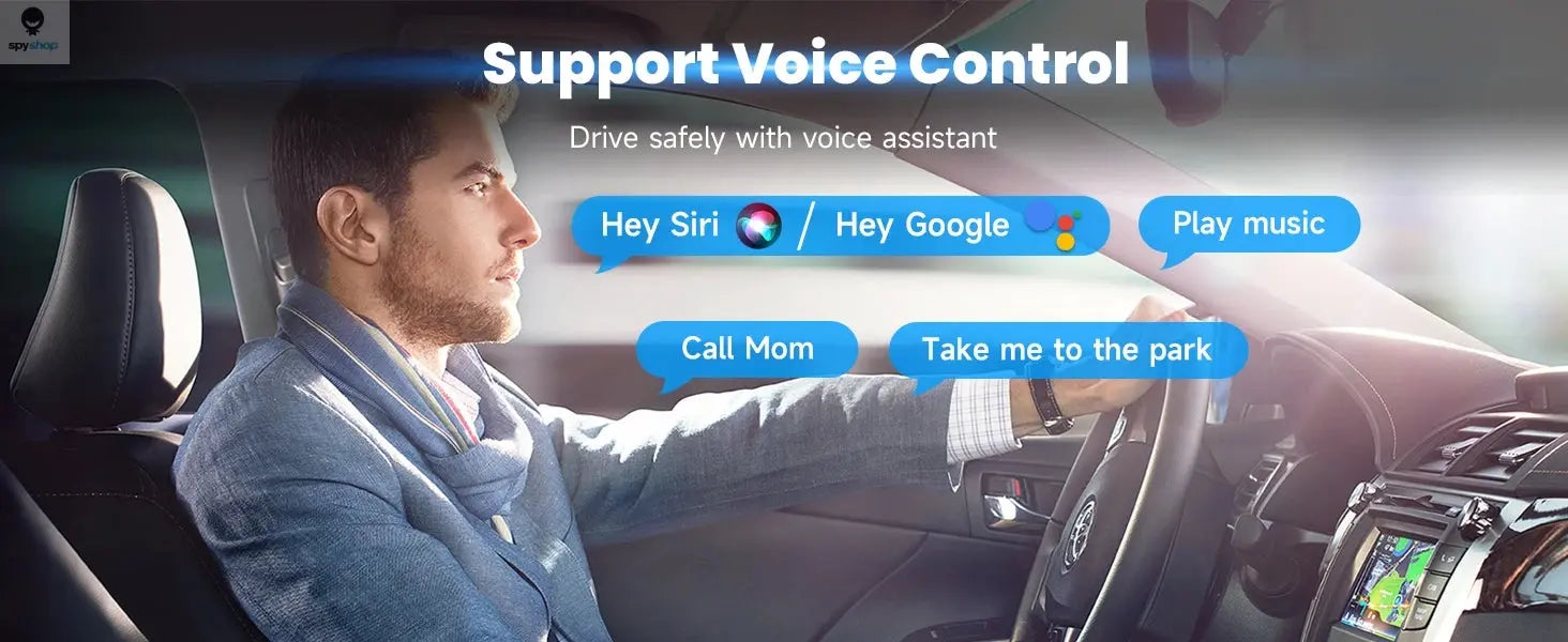 2-in-1 Wired to Wireless CarPlay Adapter & Android Auto Wireless Adapter Plug & Play Spy-shop.com