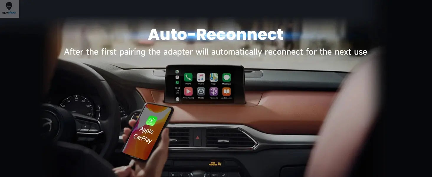 2-in-1 Wired to Wireless CarPlay Adapter & Android Auto Wireless Adapter Plug & Play Spy-shop.com