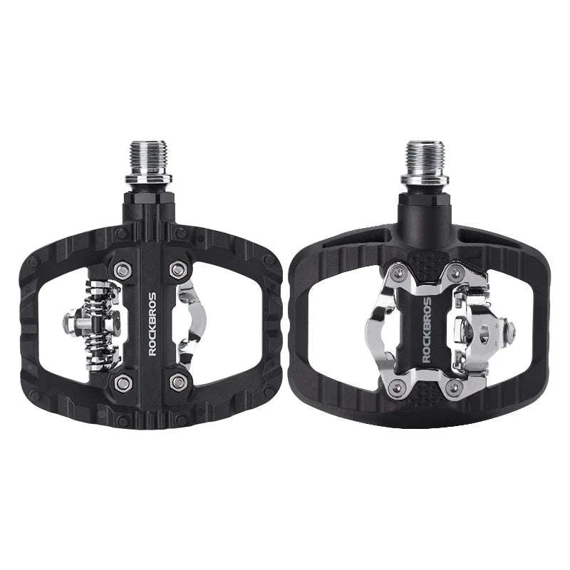 2-in-1 Bike Pedals Flat & Clipless Anti-Slip Platform for Shimano-370010001