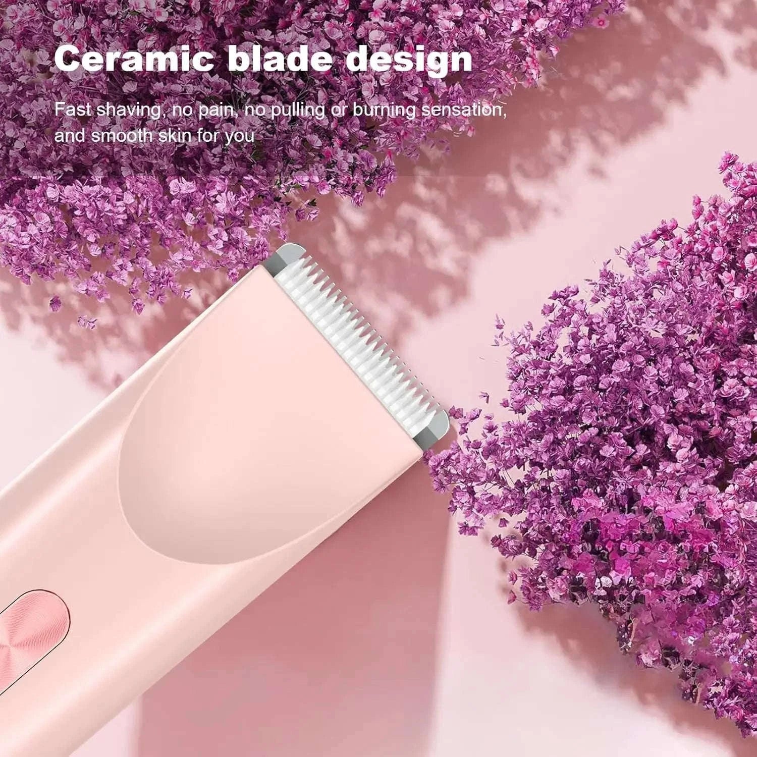2-in-1 Bikini Trimmer & Electric Shaver for Women, Painless Hair Removal-United States / US Plug