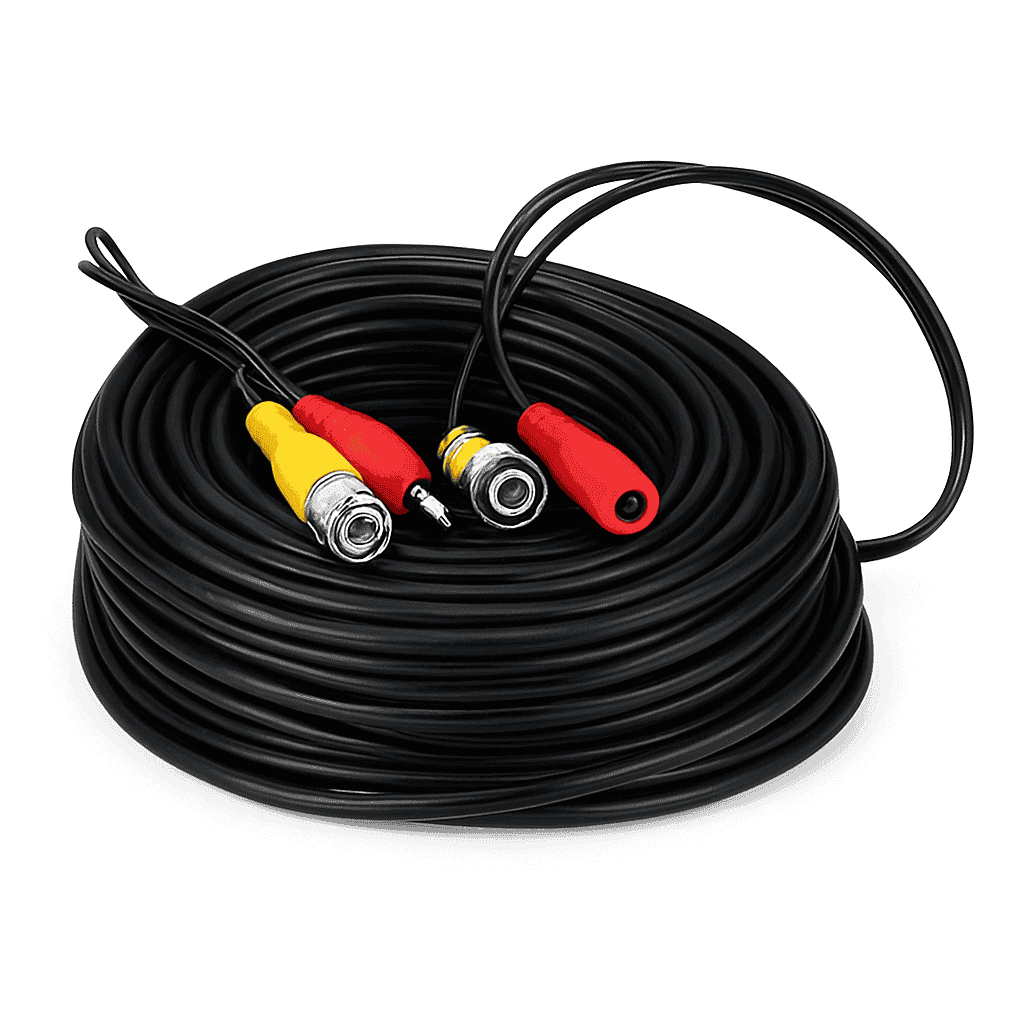 2-in-1 BNC Video Power Cable for CCTV Camera Wiring-5M