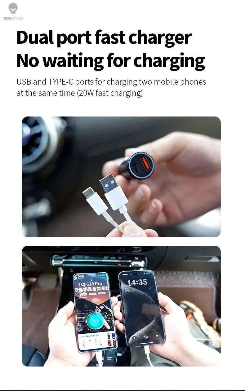 2-in-1 Car Charger GPS Locator with Apple Find My-1PCs