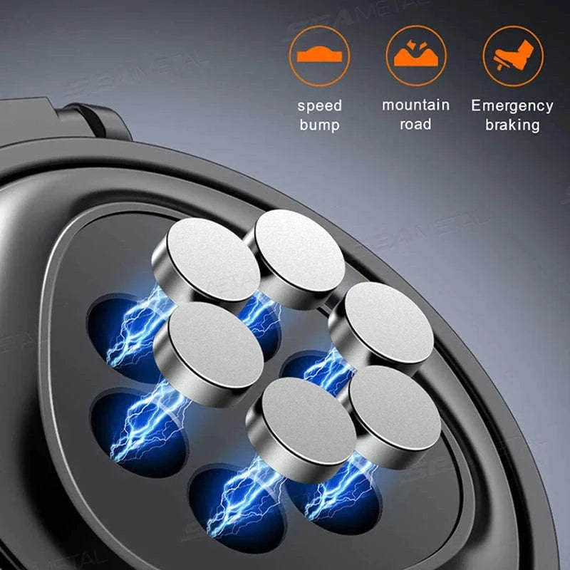 2-in-1 Car Cup Holder and Magnetic Phone Mount-Blue