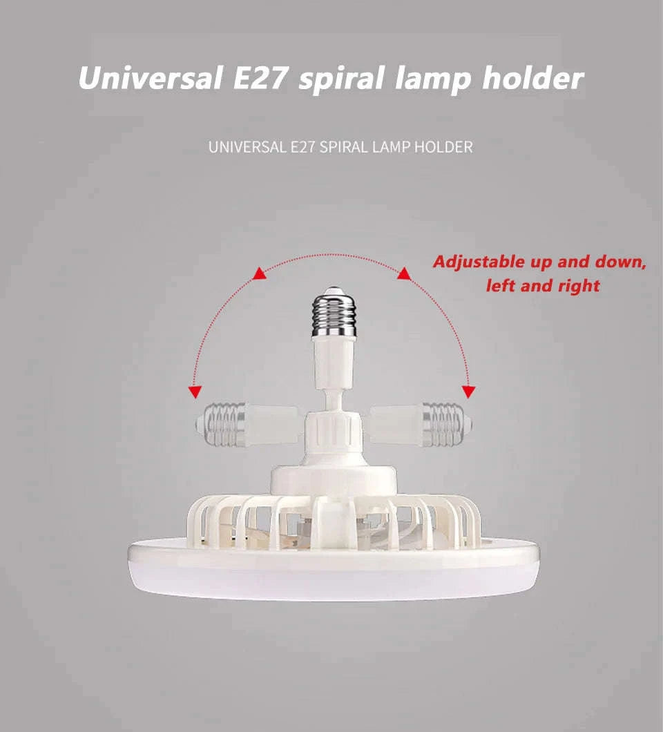 2-in-1 Ceiling Fan Lamp with Adjustable Speeds and Dimmable LED-L0693-19CM-U