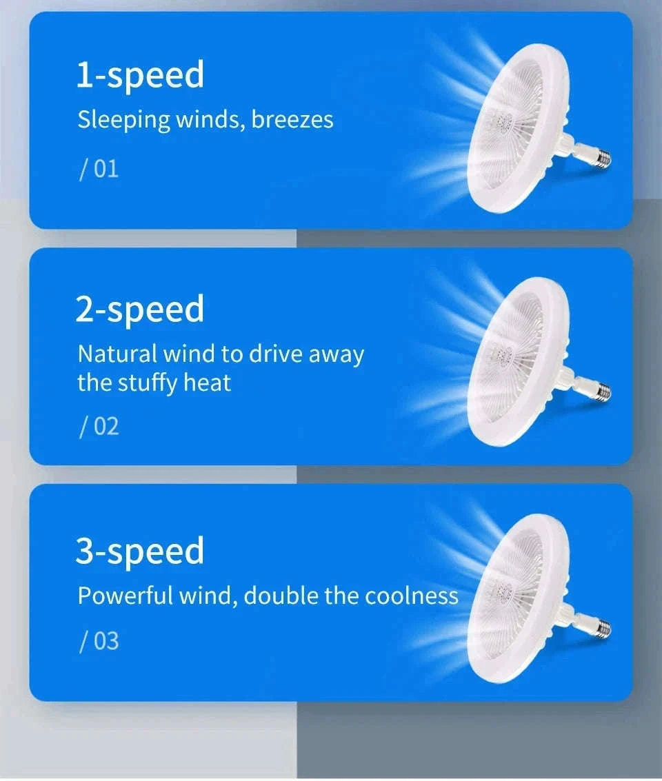 2-in-1 Ceiling Fan Lamp with Dimmable LED and Remote-L0693-19CM-F