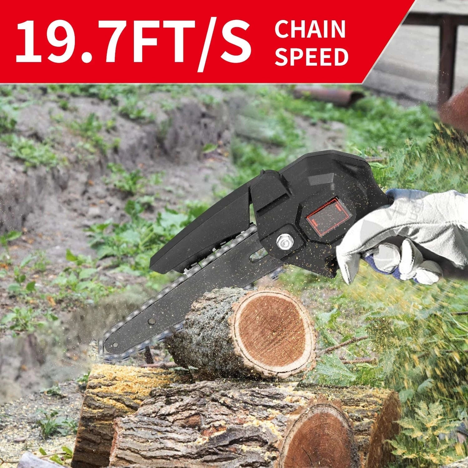 2-in-1 Cordless Pole Chainsaw with 2.25m Reach for Tree Pruning-2 pcs batteries / EU / france