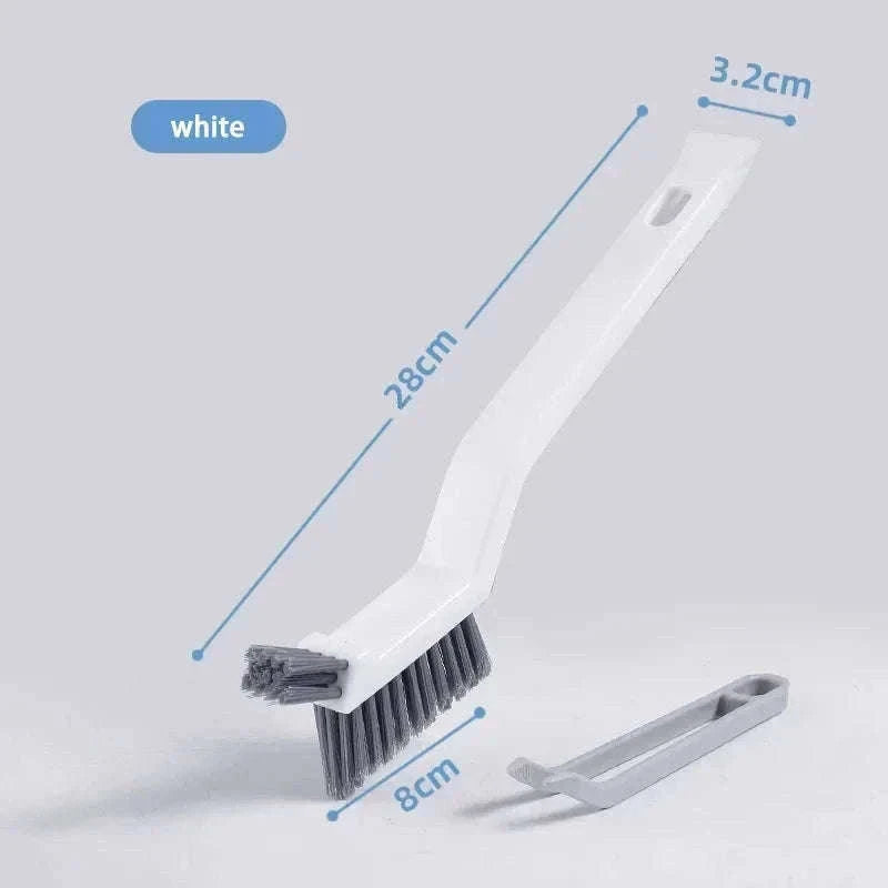 2-in-1 Corner Cleaning Brush for Tiles, Gaps and Tracks-Blue